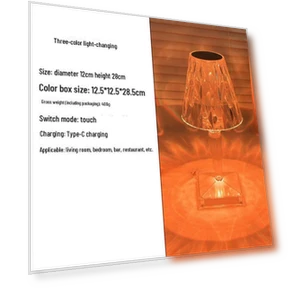 Crystal Rose Touch Lamp with Brightness Adjustment — Overhead Lighting, Got Now