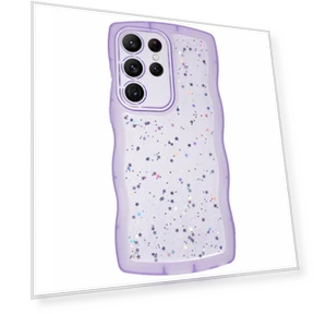 Glitter Sparkle Wavy Edge Cover — Phone Accessories, Smartwatch 2025