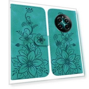 PU Leather Card Holder Flower Imprinted Phone Cover — Flip Cases, Smartwatch 2025