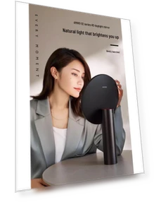 Smart HD LED Makeup Mirror with Fill Light — Handheld, AMIRO