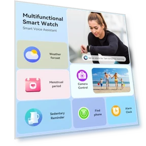 Fitness Tracker with Bluetooth Calls and HD Display — Smartwatches, QONBINK