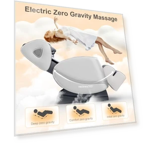 Massage Chair Full Body with Zero Gravity, Heating, Foot Massage, Auto Modes, Bluetooth Speaker, Touch Screen Controller — Beds & Tables, FURNIMAT