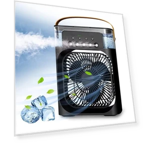 3 in 1 Smart Healthy Fan Light Emitting Diode Night Light Portable Humidifier — Air Moisturizers, inne