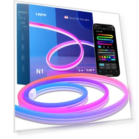 AI Neon LED Tube Smart Lighting Strip — Rope Lights, Lepro