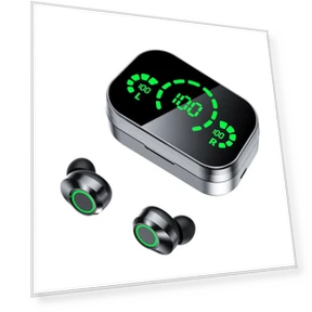 Bluetooth Headset with Smart Display and Type-C Charging — In-Ear Headphones, GadgetGrip