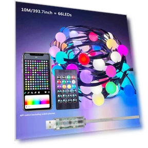 Bluetooth RGBIC Round Ball Music Controller — Outdoor Light Projectors, Yongkomo