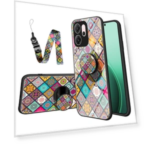 Ethnic Pattern Phone Cover with Kickstand and Strap — Phone Accessories, Smartwatch 2025