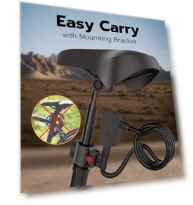 Fingerprint Bike Lock with Key — Cable, Anweller