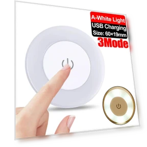 LED Touch Night Light with 3 Dimming Modes — Night Lights, Household supplies MH