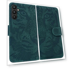 Magnetic Clasp Phone Case Tiger Pattern Imprinted Wallet PU Leather Stand Protective Phone Shell — Phone Accessories, Smartwatch 2025