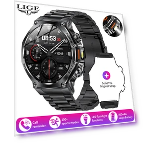 Men's Smart Watch with Bluetooth Calling and Health Monitoring — Smartwatches, LIGE