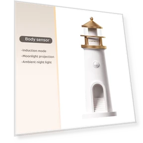 Motion-Sensor Moon Projector Lamp — Night Lights, Jiangiansong