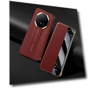 Phone Case Smart Window All-inclusive Anti-drop High-end Business Leather Case — Phone Accessories, Huawei