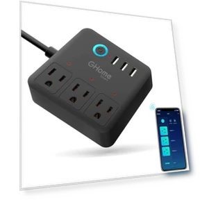 Smart Power Strip with Voice Control — Power Solutions & Surge Protection, GHome Smart