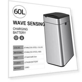 Smart Stainless Steel Trash Can Sensor — Kitchen Cans, Homedepot