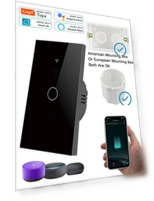 Smart WiFi Light Switch — Dimmer Switches, Tuya