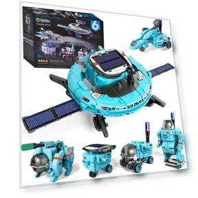 Solar-Powered 6-in-1 Space Robot DIY Kit — Solar Power, CreativeCorner