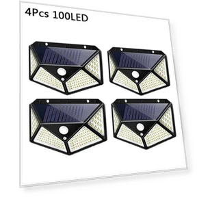 Solar Powered Outdoor Wall Lights with Motion Sensor — Outdoor Security & Flood Lighting, COOKING-MALL