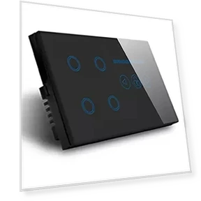 Switch Fan Speed Interruptor Wifi Smart Light 4Gang Glass Touch Sensor Panel — Ceiling Fan Wall Controls, Melery