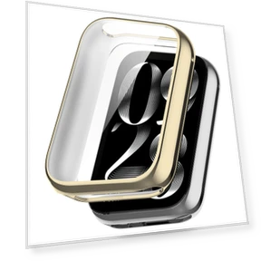 Plating TPU Case with Tempered Glass Screen Protector — Fitness Bands, MY-CASE