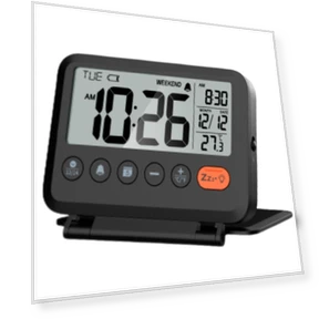 Travel Alarm Clock with LCD Display — Alarms & Clocks, Daily necessities-V