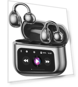 Wireless Earbuds with Touchscreen Case — In-Ear Headphones, MIYAKO DENKI