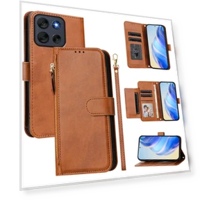 Zipper Pocket Multiple Card Slots Leather Phone Cover — Basic Cases, Smartwatch 2025