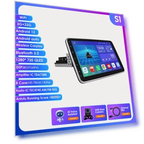 10.1 Inch Rotatable Car Stereo with GPS and Android Auto — In-Dash, Hizpo