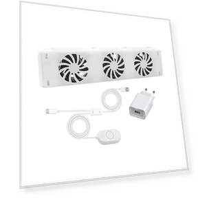 3-fan home radiator magnetic smart cooling fan fireplace fan smart radiator fan radiator extension home kit — Stand Fans, Seahorse Home