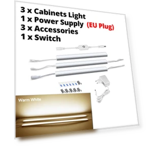 Adjustable Brightness Desk Lighting with Touch Sensor — Under-Cabinet Mounts, Lcamaw Lighting Light