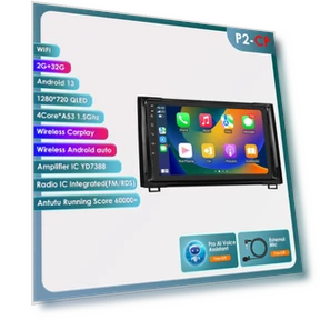 Android Car Stereo with Navigation and Wireless CarPlay — In-Dash, Hizpo