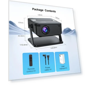 Android Smart Projector with Wi-Fi 6 and Bluetooth 5.0 — Home Theater Projectors, Salange