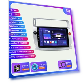 Car Stereo with Android 14, 9.5-inch QLED Display, Wireless CarPlay, Android Auto, 4G LTE, GPS Navigation, and DSP... — Car Installation Essentials, Hizpo