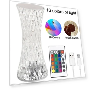 Diamond Table Lamp with 16 Colors and Remote Control — Outdoor Table Lamps, YWZT