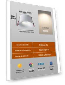 Frameless Recessed Anti-Glare Deep Cup Curved Spotlight — Recessed Lighting, Chose One