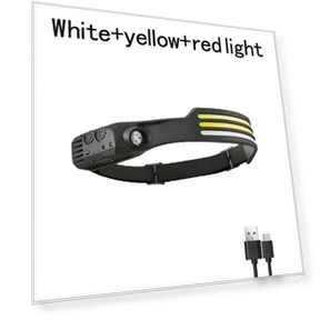 LED Headlight with Motion Sensor and USB Rechargeable Battery — Flashlights, CACCES