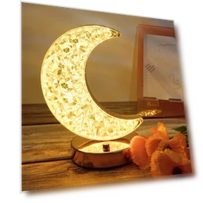 Modern Moon Desk Lamp with USB Charging — Standing Lights, COOKING-MALL