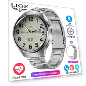 Smart Watch with Full Touch Screen, Health Monitoring, and Fitness Tracking — Smartwatches, LIGE