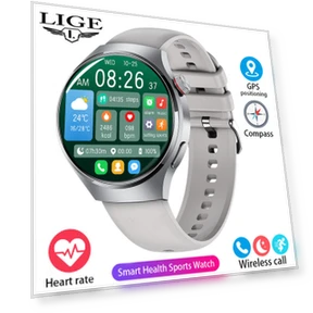 Smart Watch with Full Touch Screen, Health Monitoring, and Fitness Tracking — Smartwatches, LIGE