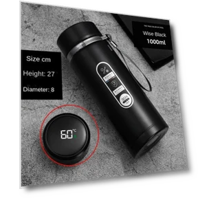 Stainless Steel Insulated Bottle with LED Temperature Display — Flasks, DHDH