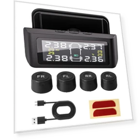 Tire Pressure Monitoring System with Solar Charging — TPMS Sensor Replacements, HILIFE