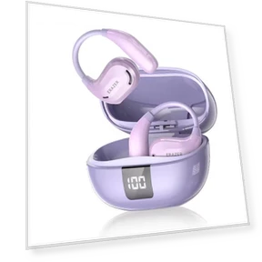 Wireless Bluetooth Headphones with LED Touch Screen and AI Translation — In-Ear Headphones, Lenovo