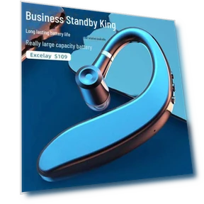 Wireless Bluetooth Headset with Over-Ear Hook — Gadget Essentials, AI Supermarket