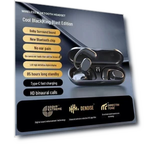 Wireless Bluetooth Headset with Over-Ear Mount, Long Battery Life, Noise Cancellation, Digital Display, and Waterproof... — In-Ear Headphones, AI Supermarket