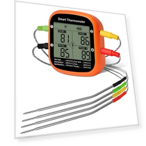 Wireless Smart Meat Thermometer with 4 Probes — Grill Thermometers, mfySpace