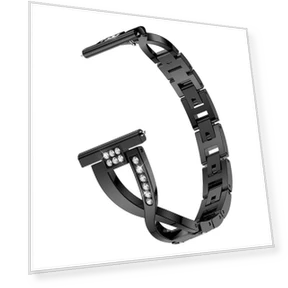 20mm Metal Women's Bracelet with Rhinestones — Bands, Living utensils