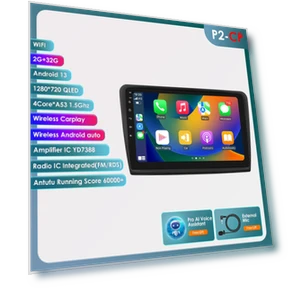 Android Car Radio with Wireless CarPlay and Android Auto — In-Dash, Hizpo