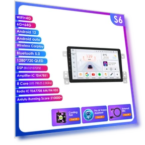 Car Stereo with Android 14, CarPlay, Navigation, and Touchscreen — In-Dash, OSSURET