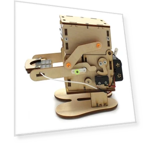 Coin-Eating Robot DIY Wooden Model Kit — Construction Kits, WarmHome