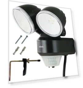 Dual Sensor Light with AC Outlet — Motion Sensors, DAISHIN